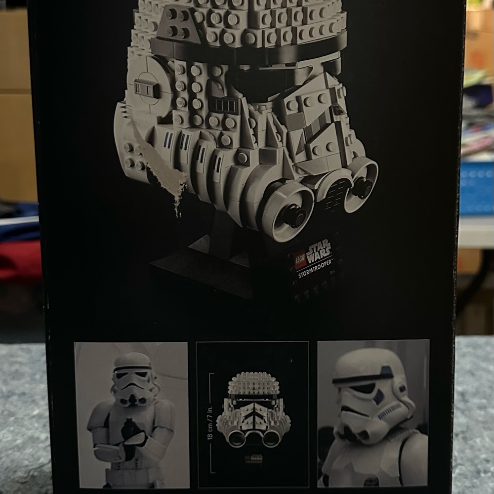 Star Wars Black and White Stormtrooper Helmet Model 75276 Collectable